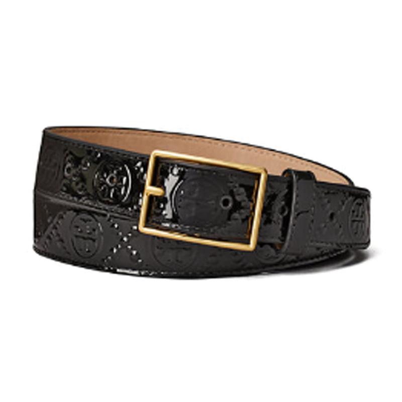 TORY BURCH Business Pin Buckle Leather Belt Unisex Couple Style Black - 135748-001-black 90