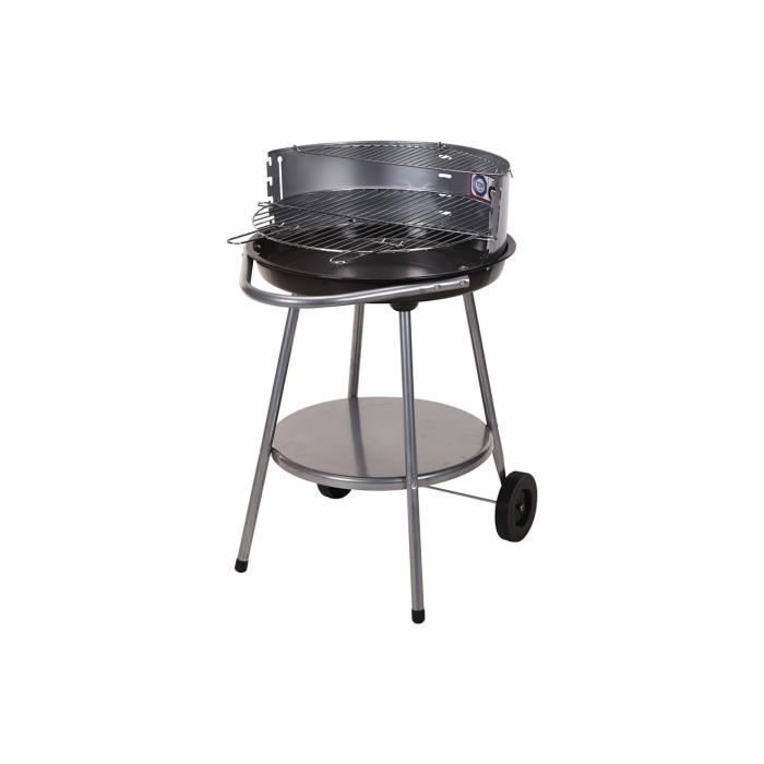 Barbecue avec roues Ø51cm - Generique - Hauteur de cuisson 65 à 75cm - Blanc
