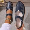 2025 direct sales foreign trade large size comfortable mother sandals new flat bottom breathable bag head sports hollow Roman sandals