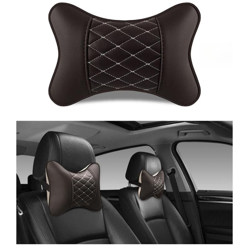 28x20x10cm Ergonomic Car Headrest Lumbar Support PP Cotton Neck Waist Protection Car Seat Cushion High Rebound Fixed Head Pillow Automotive Supplies
