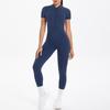 New Tight Fitting Backless Hollow Short Sleeved Pants Jumpsuit, Sports Running Fitness Jumpsuit, Yoga Suit