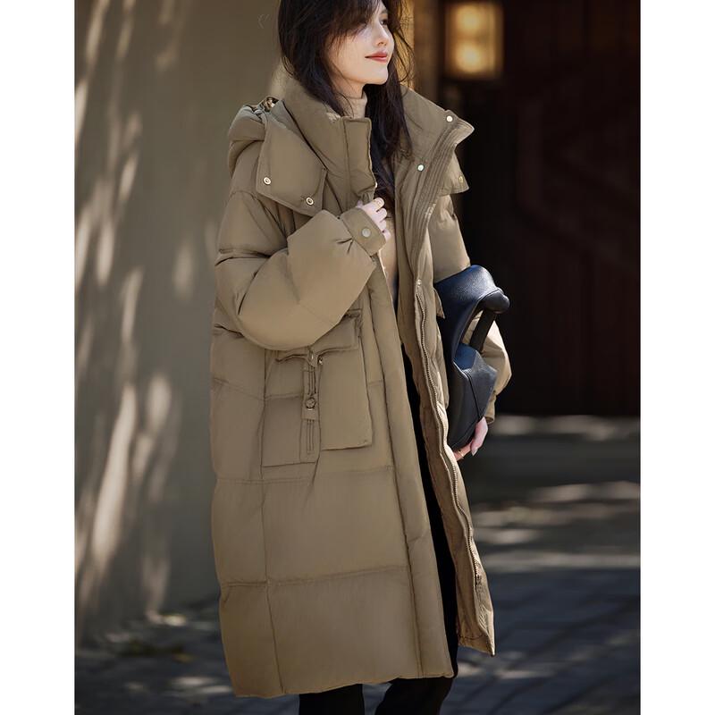 Si Shui Nian Hua Women's Elegant Mid-Length Down Jacket