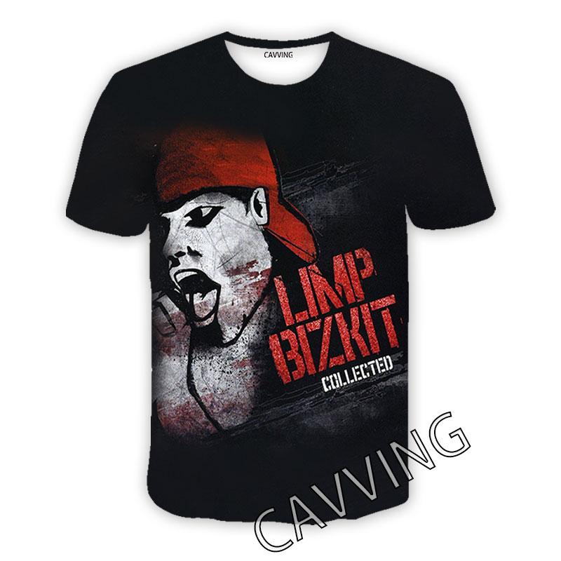 CAVVING 3D Printed Limp Bizkit Casual T-shirts Hip Hop Tee Shirts Harajuku Styles Tops Clothing for Men/women S