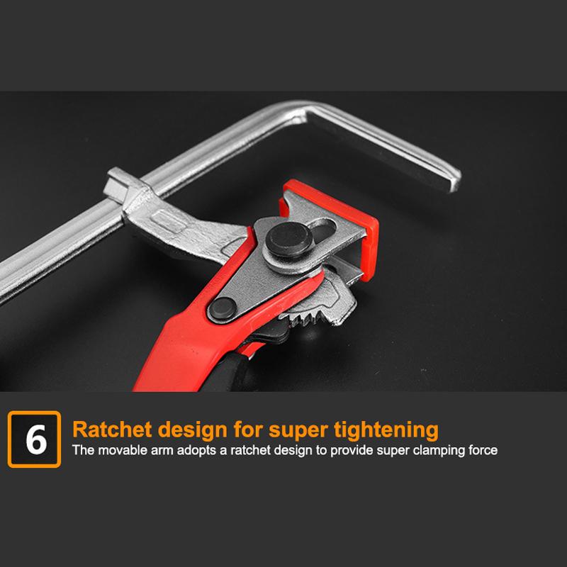 Rychloupínací ráčnová vodicí lišta Svorka Tesařská F svorka Těžká lištová svorka S protiskluzovou podložkou Pro Mft stůl a vodicí lištu