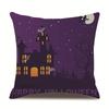 Halloween Linen Pillow Cover Printed Pillow Cover