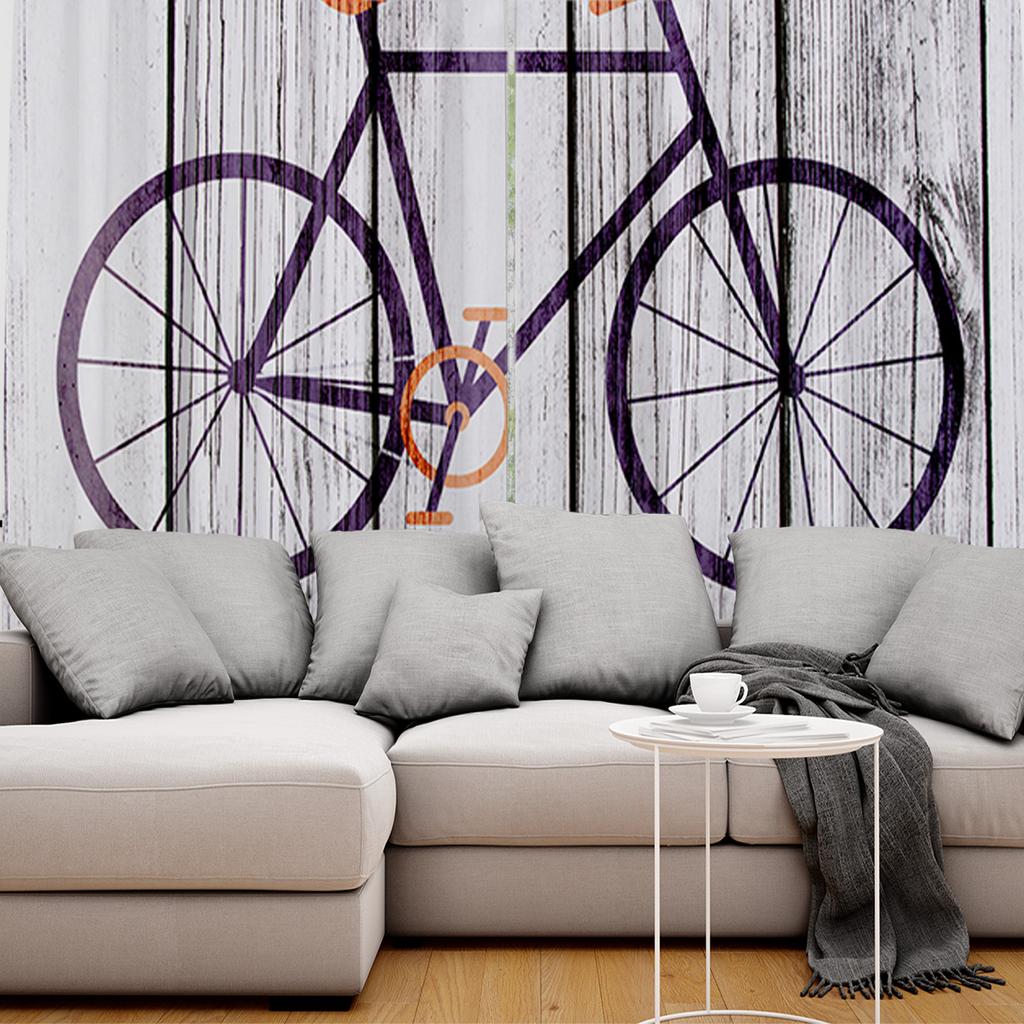 Bicycle Window Curtains Living Room Decor Curtains for Bedroom Luxury Home Decor Flat  Window
