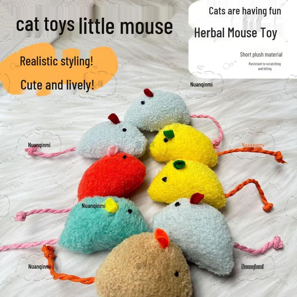 Durable Plush Interactive Catnip Rat Chew Toy for Cats