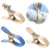 Chrome Plated Hat Hooks Stainless Steel Fixed Clips for Laundry, Heavy Duty Windproof Clothes Bathroom Sheet Organizing Spring Clamp, Anti-slip