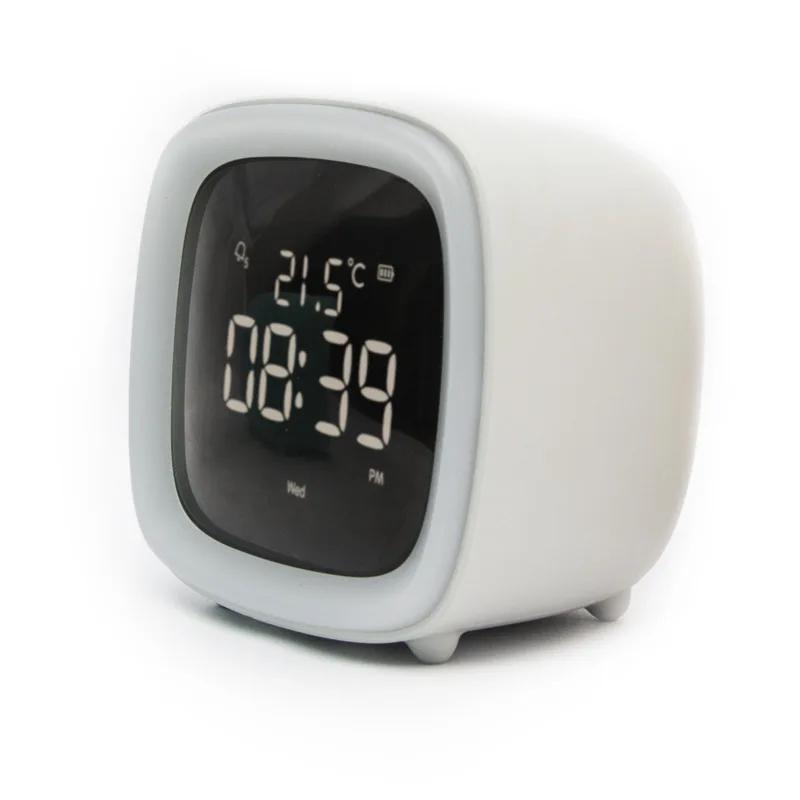 Creative Cross-border Cute Pet TV Alarm Clock Plastic Digital Clock Usb Charging Student Lazy Dormitory Alarm