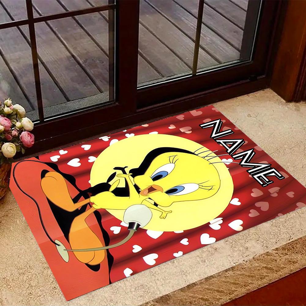 Looney Mad Scientist's Experiment Customize Your Name Floor Mat Suitable for Dormitory Living Rooms Foyer Outdoor Antislip Carpet Decorate Offices