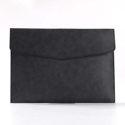 School Universal Button Design Filing Products Tablet Bag Laptop Bag Business Handbag PU Leather Folder Document Organizer Bag