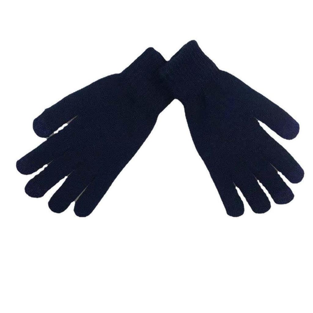 Adult Imitation Cashmere Monochrome Thermal Touch Screen Knitted Gloves Men's Thickened Outdoor Riding Winter Models