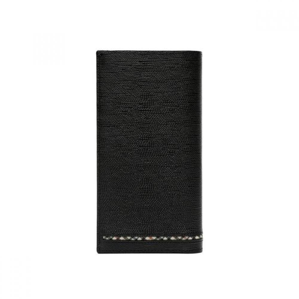 Daks Black Line Check Logo Long Wallet Dbwa3e621