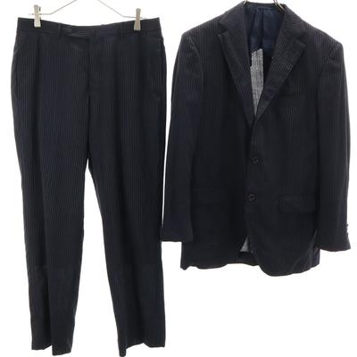BEAMS F Striped Pattern Suit Setup 97 Navy Men's Used
