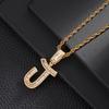 26 English Letters Pendant Necklace Copper Inlaid Zircon Versatile Jewelry Necklace