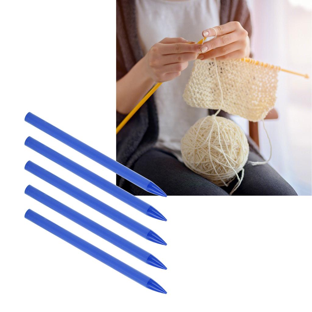 5Pcs Lacing Stitching Needles Stainless Steel DIY Bracelet Parachute Cord Knitting ToolsBlue