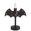 Bat-Shaped Candlestick with LED Twinkle Light Bat Candle Holder Light Up Bat Candlestick Halloween Home Desktop Decoration