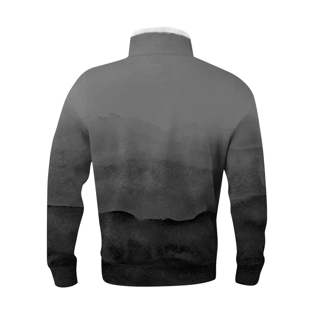 Das Herren-Sweatshirt mit Stehkragen im Frühling und Herbst ist ein Outdoor-Freizeitpullover