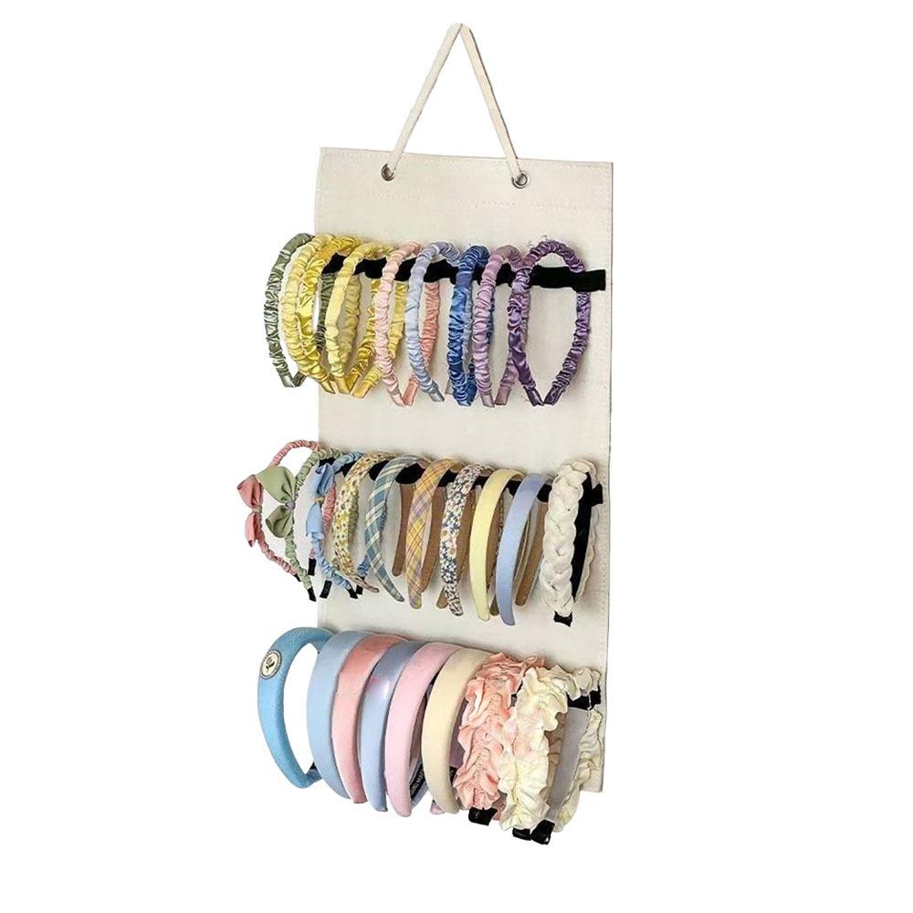 

Punch-free Sunglasses Storage Hanging Bag Felt Hair Bows Clips Storage Rack Baby Girls Children белый