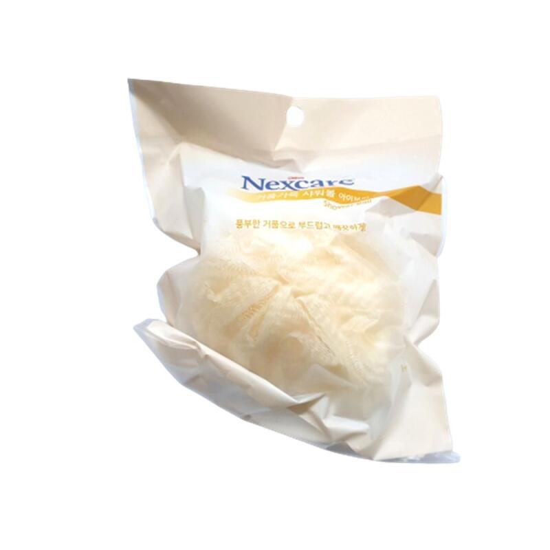 Sensitive Skin Bathroom Foam Shower Ball Ivory 1P [W9CB3C4]
