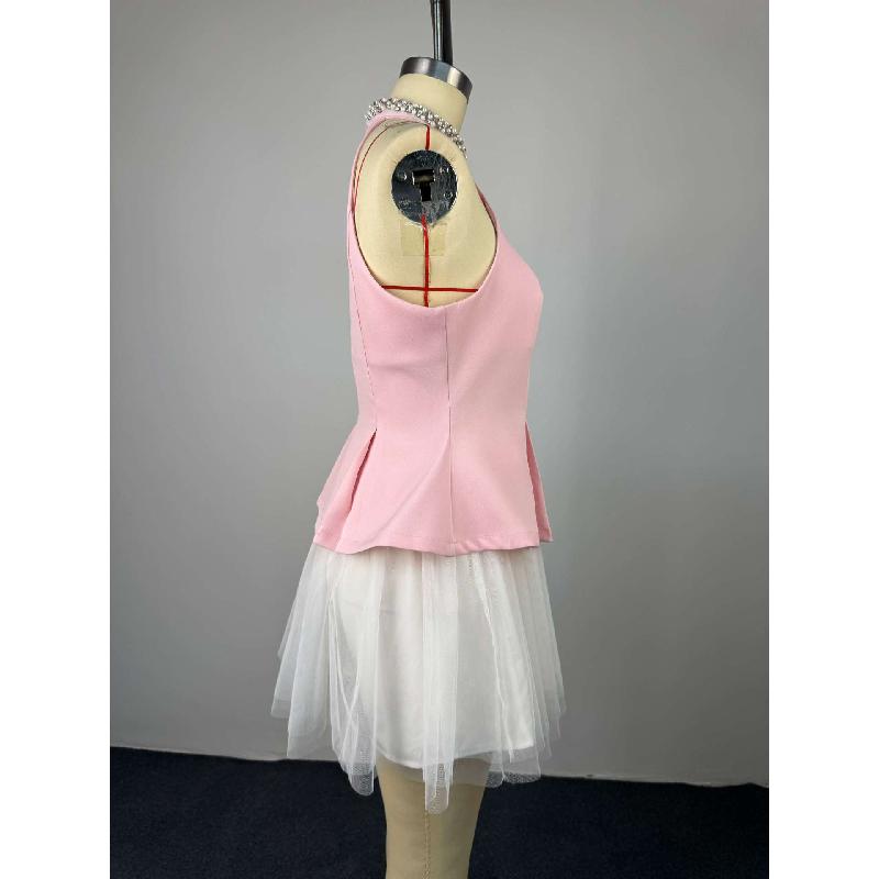2026 Summer New Elegant Slim-Fit Sleeveless Top and Irregular Skirt Set