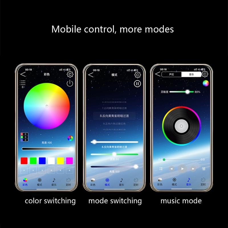 Strong Acrylic Construction Car Interior Mood Light LED with Sound Responsive Music Rhythm Control for Travel