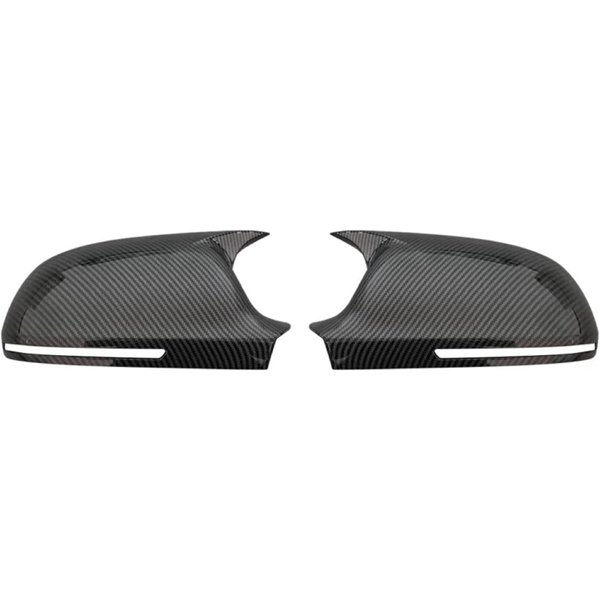 

Mirror Cover 2pcs ABS Rearview Mirror Bright Black Side Covers Cap B8 Compatible for A3 8P A4 A5 2011-2016 8F0857527B 8F0857528B(Carbon Fiber) Carbon Fiber