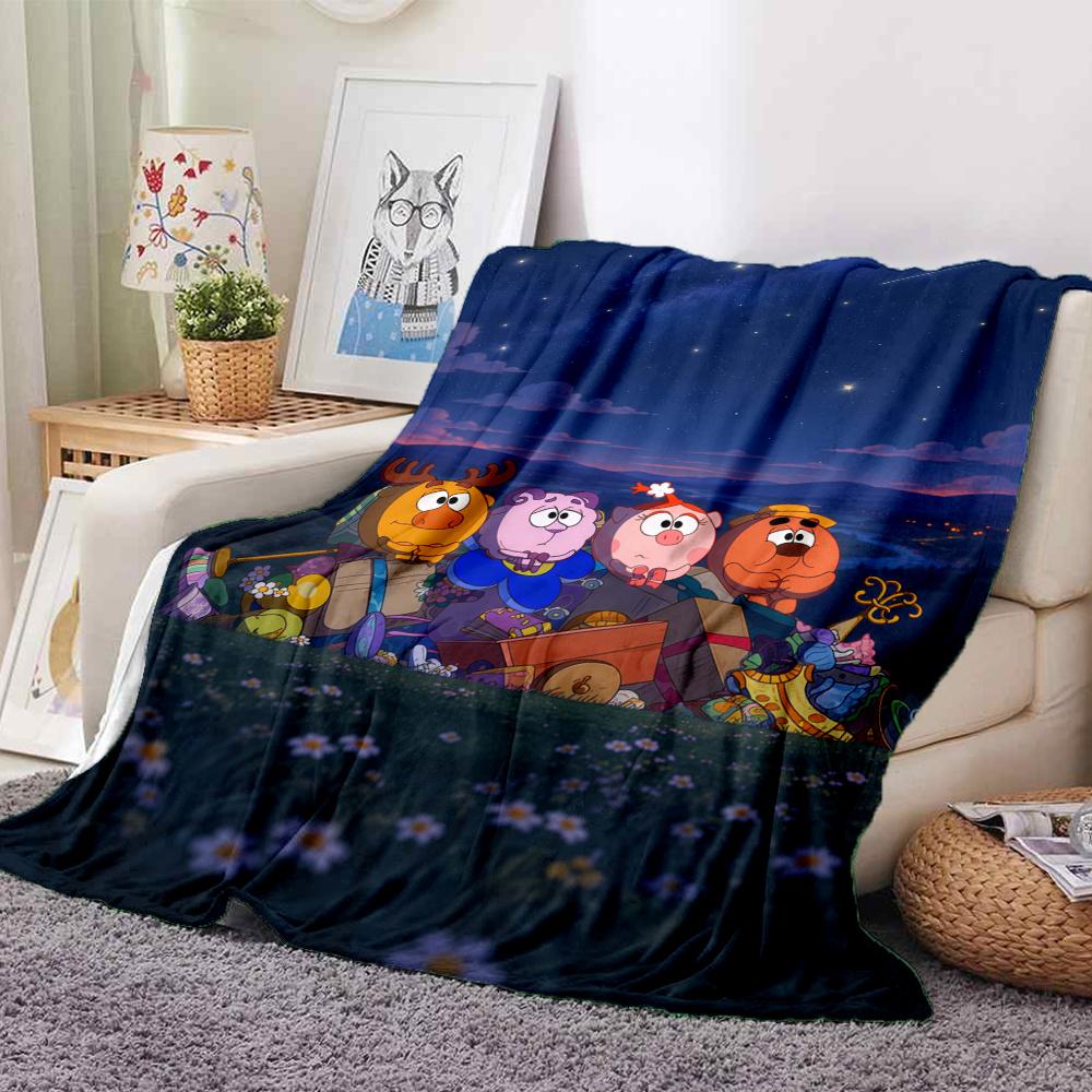 Smeshariki Blanket, High quality Comfortable for All Seasons, Home Decor, Warmth and Comfort