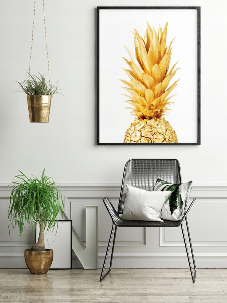 Obraz, plakat w ramie 73x53 cm ananas p510