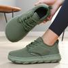 Men's and Women's Barefoot Shoes Wide Version Simple Platform Walking Sneaker Lace Up Outdoor Lightweight Casual Running Shoes