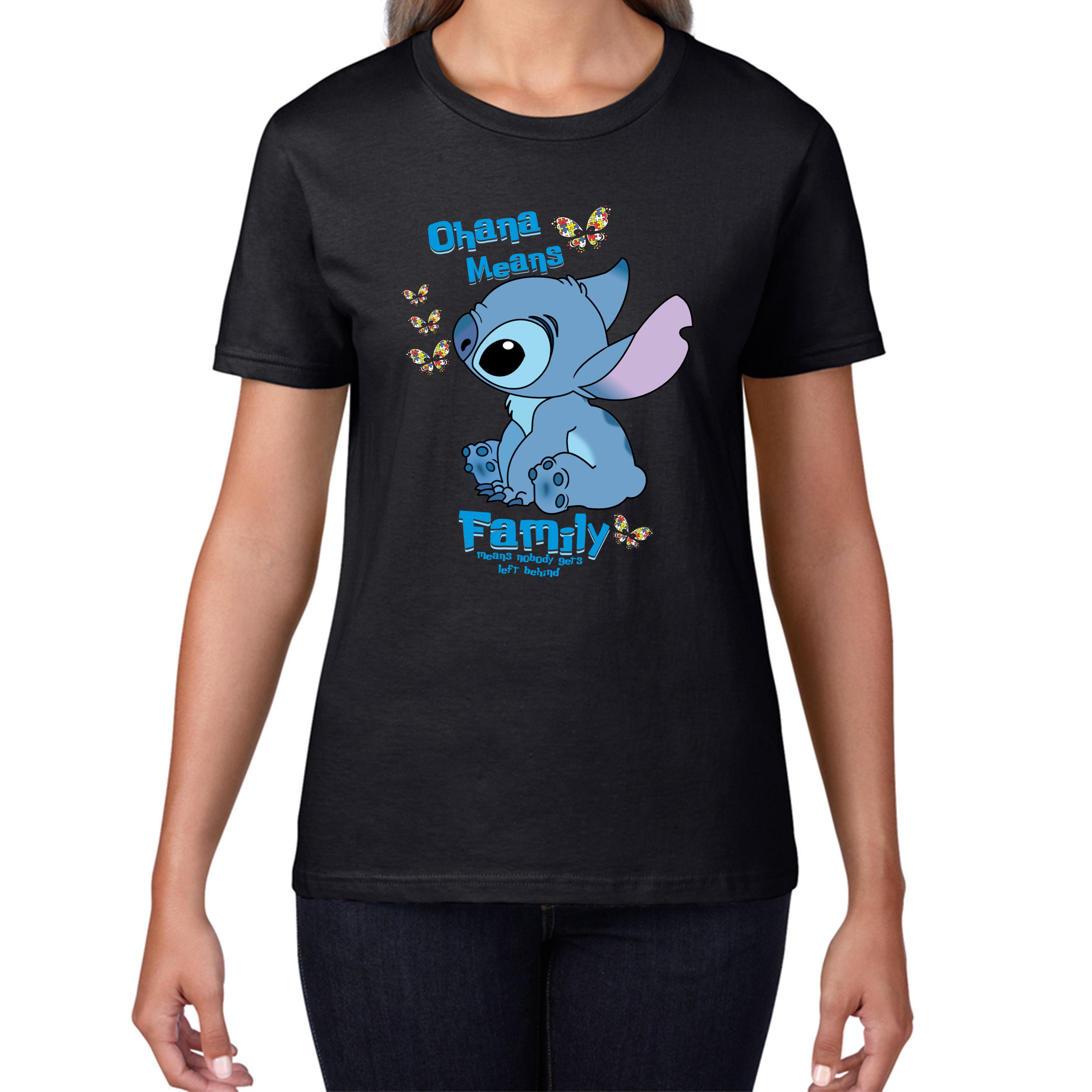 

Ohana Means Family Lilo & Stitch Funny Comedy Family Cartoon Lovers Womens Tee T Shirt Mens Tops Unisex Top S