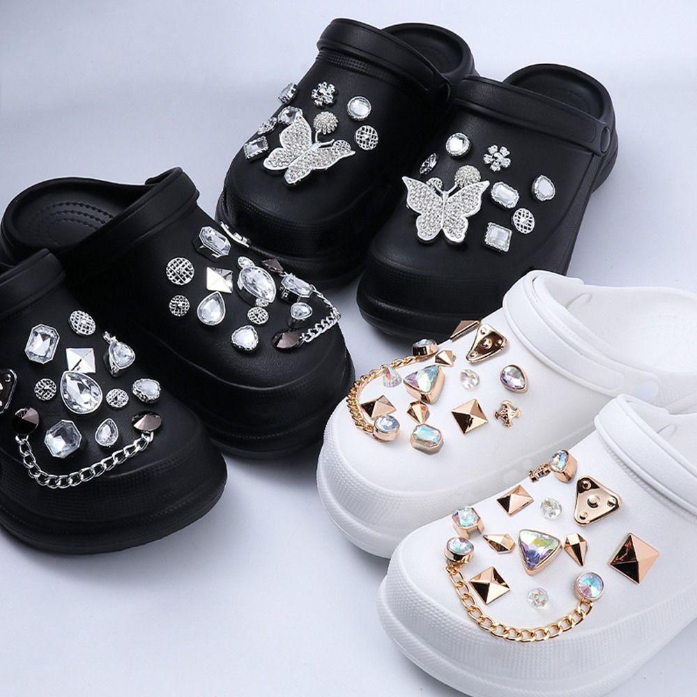 Charms Rhinestone Shoes Chain Decor Butterfly Diamond Fashion Jewelry Accessories DIY Shoes Buckle Decorations