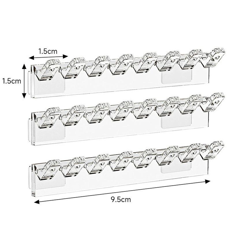 3/6Pcs Wall Necklace Holder Acrylic Jewelry Organizer Necklace Hanger  Wall Mounted Jewelry Organizer, Each 8 Hooks