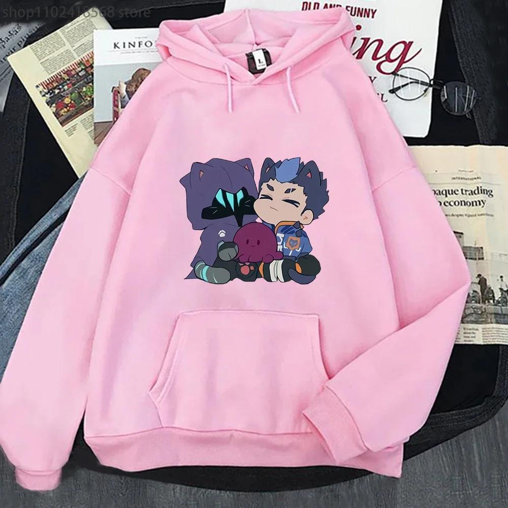 Omen Cartoon Cute VALORANT Hoodie Men Clothes Winter Fashion Women Tops Boys Girls Game Sweatshirt  Hoodies