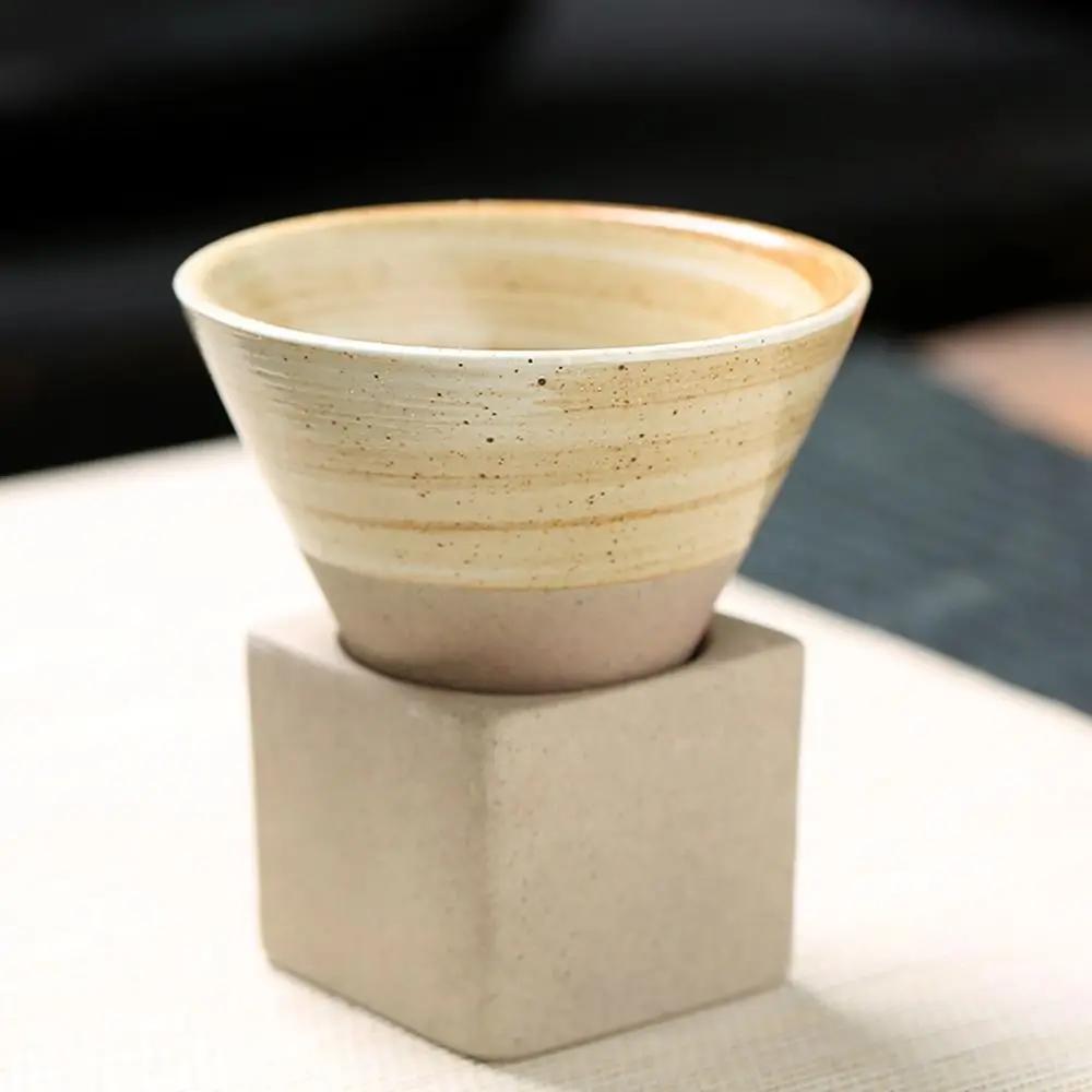 Trichter Kaffeebecher Japanischer Stil Keramik Teetasse Retro Kreativ Schön Konisch Wasserbecher Teegeschirr Haushalts Küchenutensil