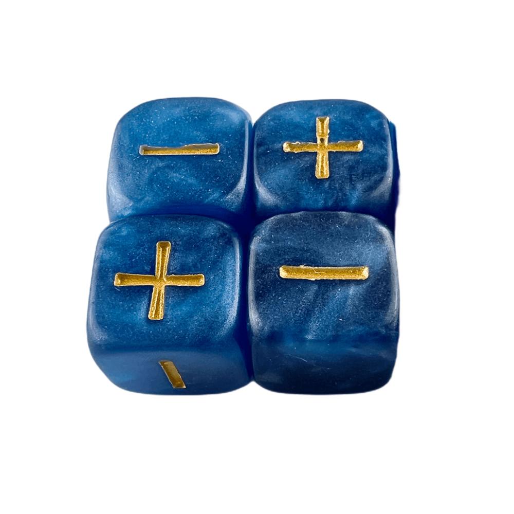 

Набор математических кубиков для детей — аксессуары для кубиков сложения и вычитания — шестигранные кубики со знаками плюс и минус marble blue 4pc