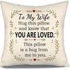 Daughter Hug This Pillow and Know That You Are Loved This Pillow Is A Hug from Me To You Throw Pillow Covers for Daughter from Mom Dad Birthday Gift