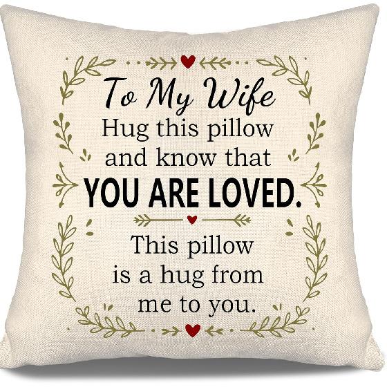 Daughter Hug This Pillow and Know That You Are Loved This Pillow Is A Hug from Me To You Throw Pillow Covers for Daughter from Mom Dad Birthday Gift