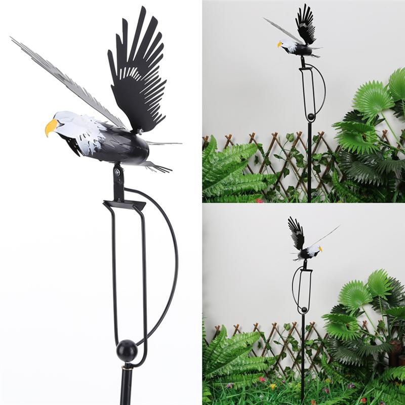 M-Modern-Wind Spinners For Yard And Garden Rocking Eagle Decorations, Outdoor Metal Windmills Lawn Ornaments Wind Sculptures, Ea