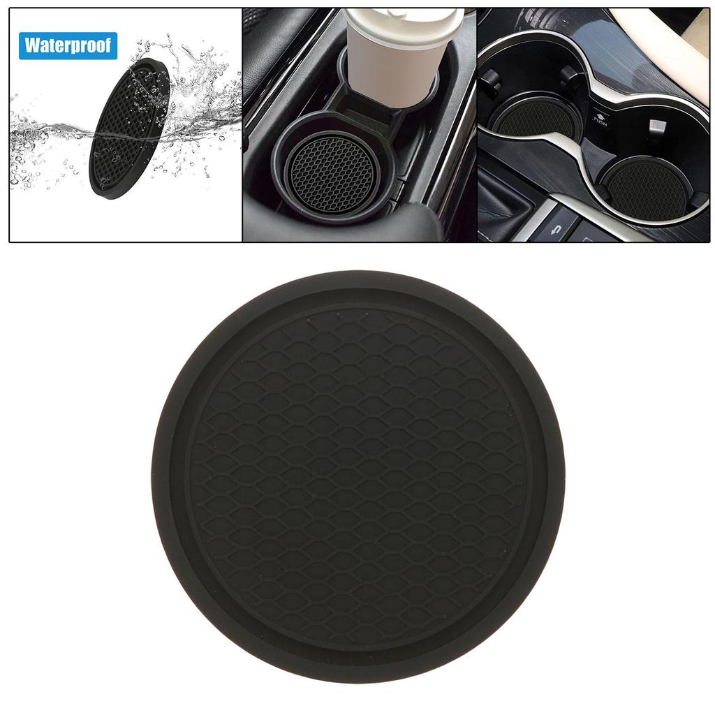 Car Cup Holder Coaster Drink Mat Decoration for Kitchen Bedroom Trucks Black