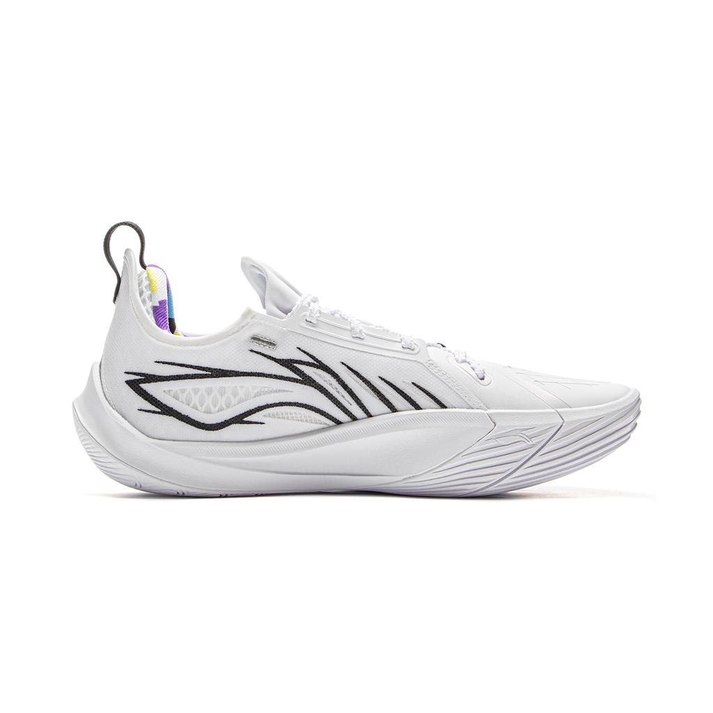 New LiNing Cushioned Slip Resistant Abrasion Resistant Low Top Basketball Shoes Men's Standard White ABAV025-5
