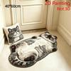 Imitation Cashmere Cat Floor Mat Thickened Water Absorbent Non-Slip Soft Rug for Bathroom Bedroom Front Door Decor