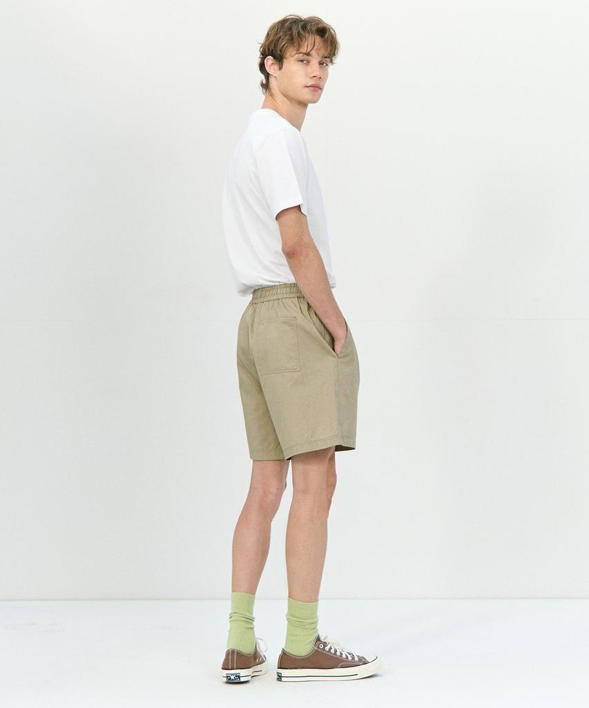 BASIC HOUSE Cotton String Band Half Pants Beige Lzhp3104 (B Type)