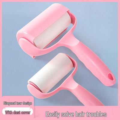 Pet Hair Remover Lint Roller with Angled Tear-Off Adhesive - No Marks, No Damage
