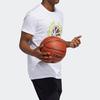 adidas Summer Hoops Short Sleeve T-shirt Men Tops White GK1711