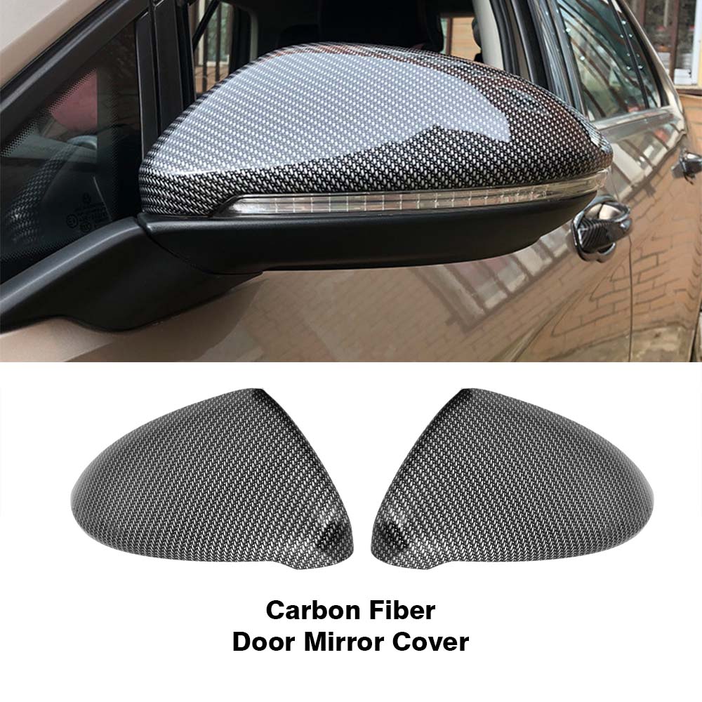 Carbon Fiber Door Mirror Cover For Volkswagen Touran L 2016- Car Rearview Accessories Bull Horn Modification