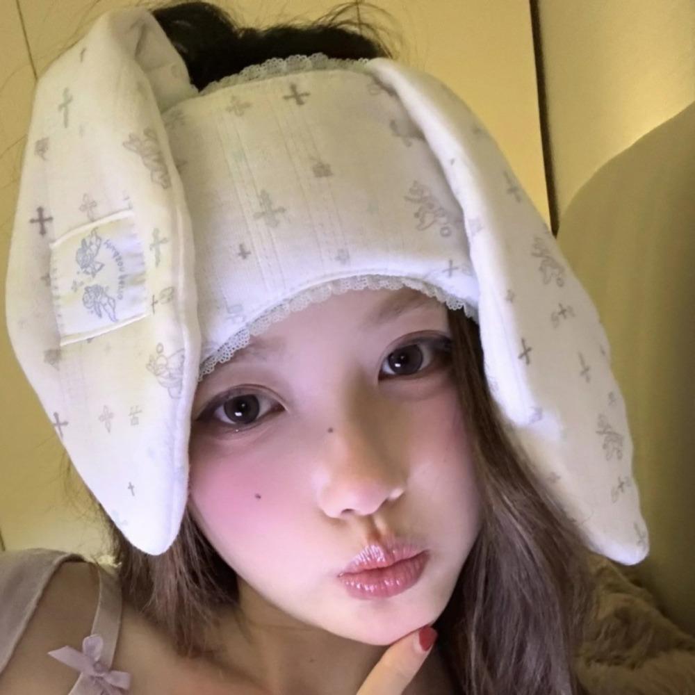 Stretchy Bunnies Eye Shade Cartoon Rabbit Blindfold Lop Ear Rabbit Headband Hair Styling Accessory