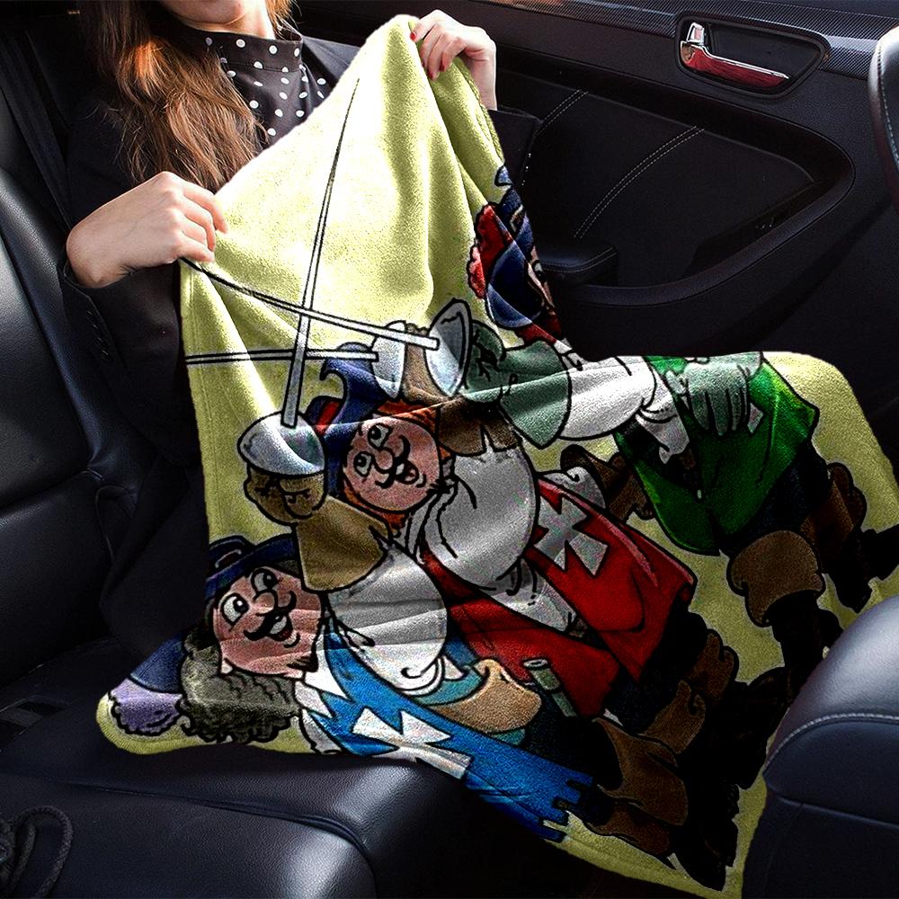 The Three Musketeers Theme Printed Blanket - Perfect for Couch, Bed, Travel & Outdoor Use | Machine Washable, Cozy & Durable.