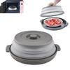 Folding Heating Covers Food Splash-Proof Microwave Cover Multi-Function Microwave Tray With Bottom Fresh-Keeping Cover Tool