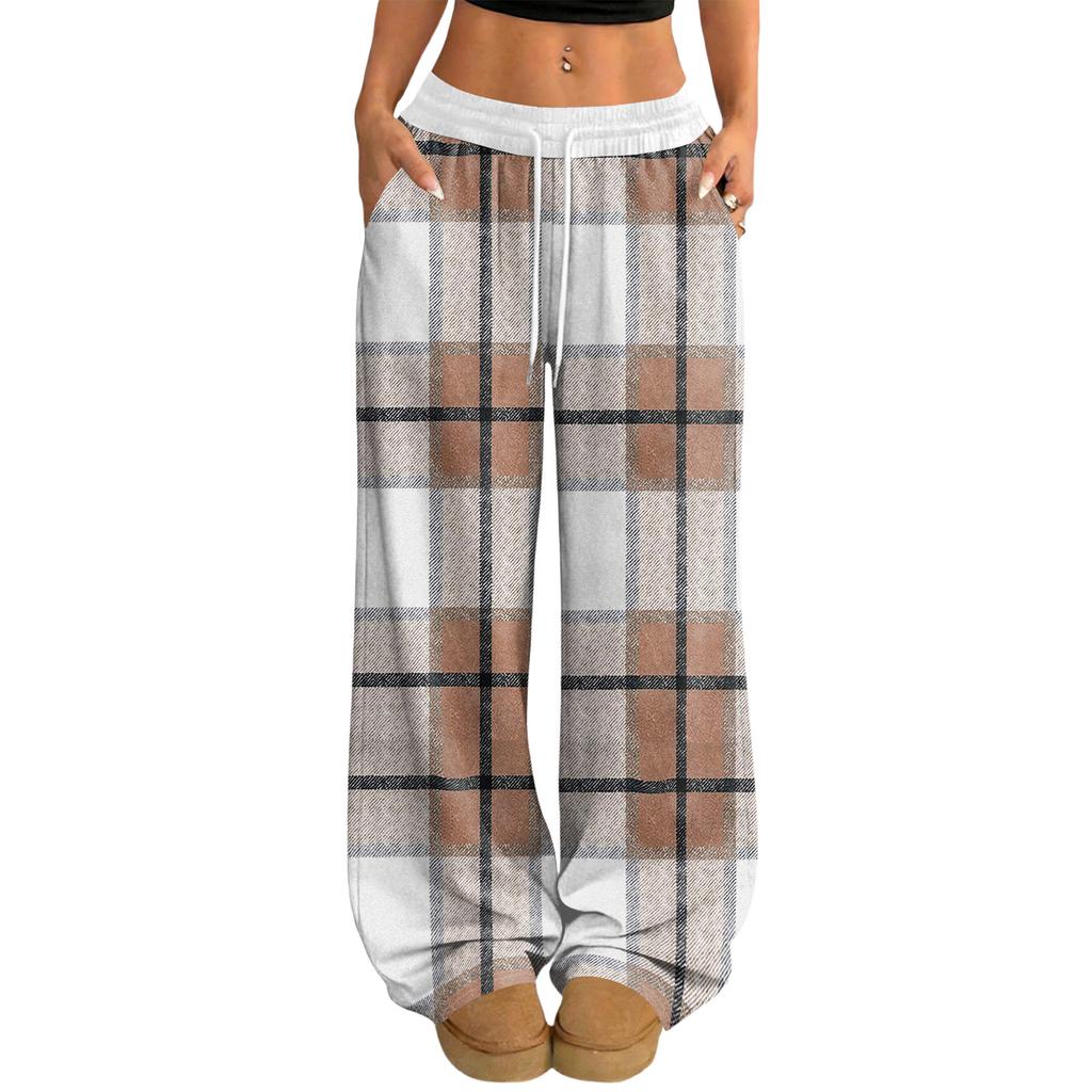 Damen Lässige und Modische Elastische Taille Weite Hose